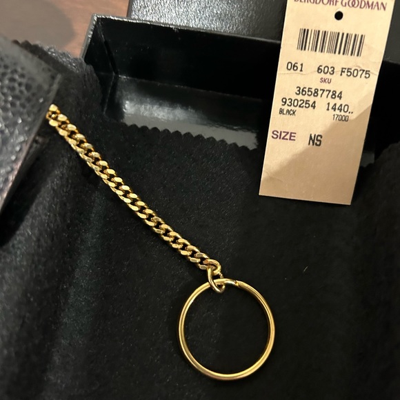 Authentic Rare Chanel Black Caviar Leather CC Case Pouch Card Holder Key Chain - Picture 11 of 14